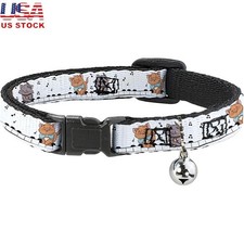 Breakaway Cat Collar W/ Bell Durable Polyester Safety Closure Adjustable Pets US