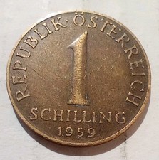 Ein 1 One Schilling 1959 Austria Coin Republik Österreich Edelweiss