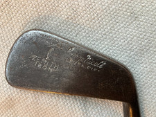 VINTAGE GEORGE NICOLL OF LEVEN FIFE SCOTLAND, HICKORY SHAFT ZENITH GOLF IRON