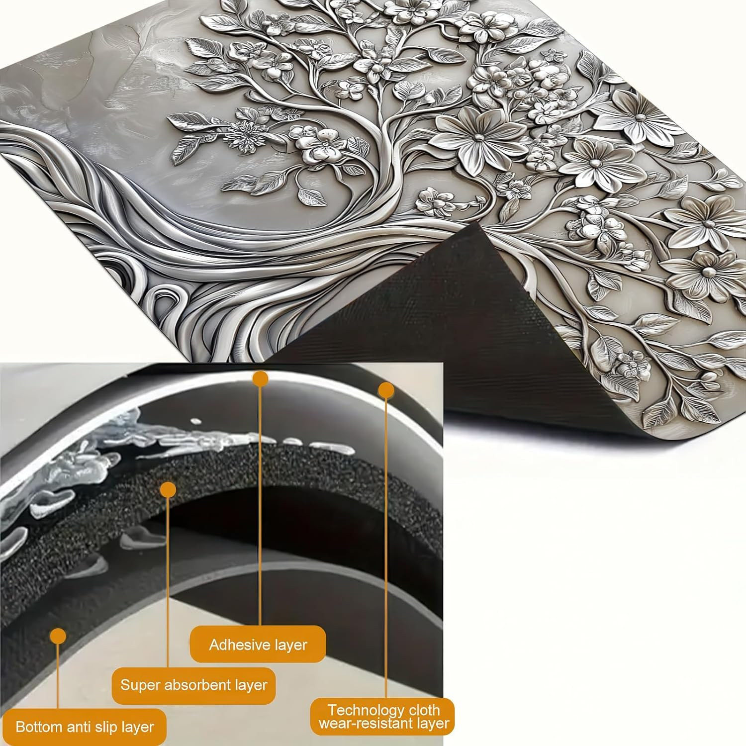 Stove Top Cover for Electric Tree of Life Stove Decorative Floral Embossed Dish