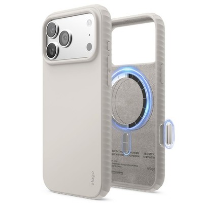 elago Magnetic Ridge Kompatibel iPhone 17 Pro Max Hülle 6,9'' Premium - Stein