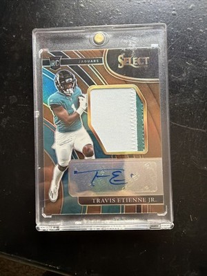Travis Etienne Jr. 2021 Panini Select Rookie Jumbo Jersey Patch Copper Auto 1/49