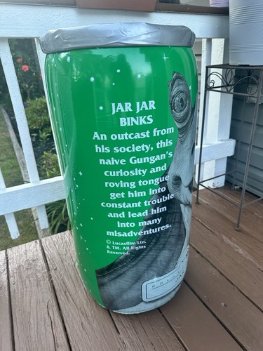 Star Wars Episode 1 Mountain Dew Inflatable Soda Can - Jar Jar Binks - 2 1/2 ft - Picture 4 of 10