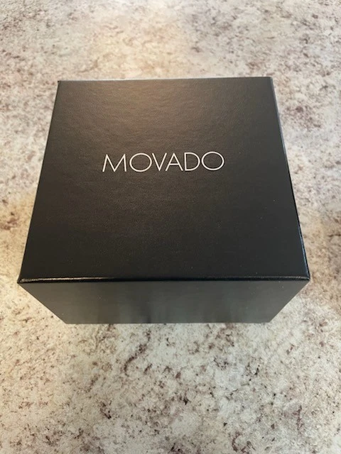 Movado Heritage 3650008 43mm caixa de aço inoxidável prata com couro marrom... - Imagem 3 de 4