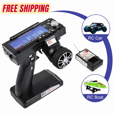 Flysky FS-GT3B Drei Kanal Fernbedienung Sender & Empfänger für RC Auto Boot