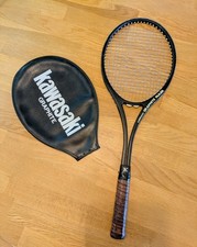 Vintage 70s KAWASAKI GRAPHITE RULER TENNIS RACQUET W/case