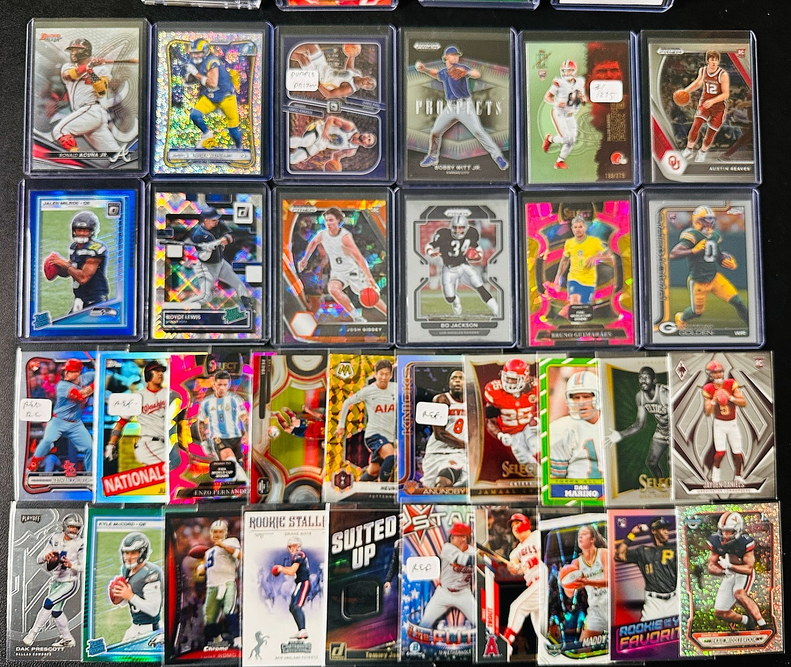 HUGE Sports CARD LOT! Jersey AUTO RC SP PRIZM Luka Doncic, Mahomes, Bo Jackson! view 3