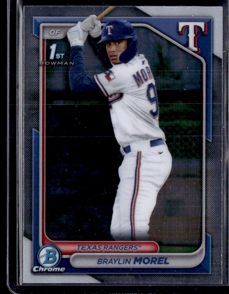 BRAYLIN MOREL 2024 BOWMAN CHROME RC TEXAS RANGERS #BCP-192 1ST BOWMAN