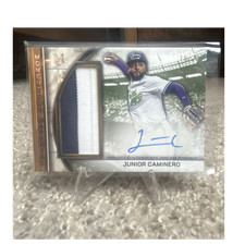 2025 Topps Museum Momentous Material Patch Auto Junior Caminero Rays /25