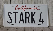 Iron Man STARK 4 Audi R8 Replica Movie Prop California Car License Plate Sign
