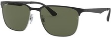 Ray-Ban RB 3569 black on silver 90049A Sunglasses