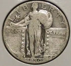 Silver Quarter - Standing Liberty - 1930-S (Rim dings) [735]