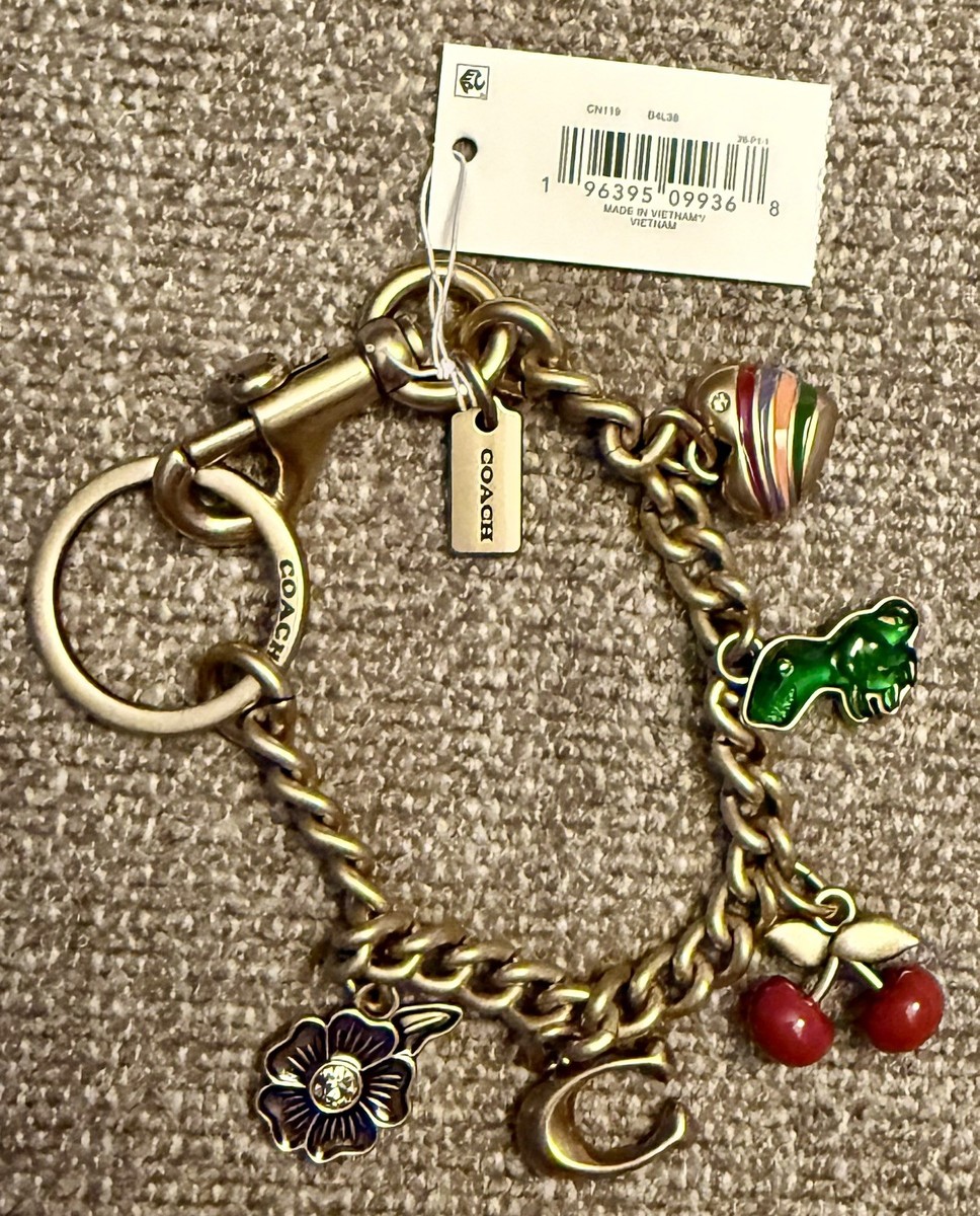 NWT Authentic COACH Motif Chain Bag Charm Dust Bag NOT OUTLET ITEM