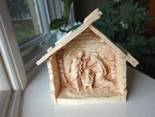 Vintage ArtMark Holy Family Table Top Nativity Scene Resin 7.5"  Italy MCM Decor