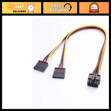 10Pin to Dual SATA 15Pin Adapter Cable, 18AWG Power Cable for 2.5"/3.5" HDD/SSD