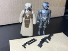Vintage Kenner 1982 Star Wars 4-LOM Zuckuss Bounty Hunter Figure Lot Weapon Mint
