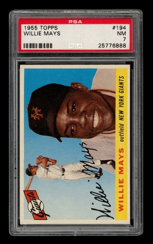 1955 Topps Set-Break #194 Willie Mays PSA 7 NM