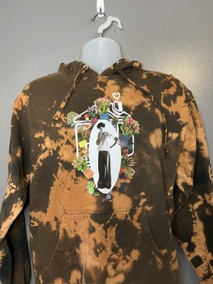 Harry Styles Hoodie Mens Large Brown Custom Tie Dye Graphic Pullover Sweatshirt