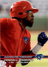 2021 Kendall Simmons Choice Minor League Rookie S1 Clearwater Threshers