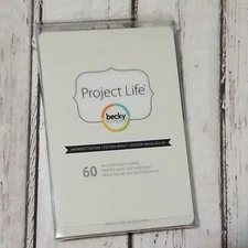 PROJECT LIFE (60) MIDNIGHT EDITION 4x6 CARDS scrapbooking 6 COLORS craft paper 