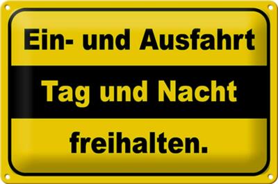 Blechschild „Einfahrt Freihalten“ – Gewölbt, 20x30 Cm, Mit Deutschem Design, Witzige Deko Für Garage, Garten Oder Haus