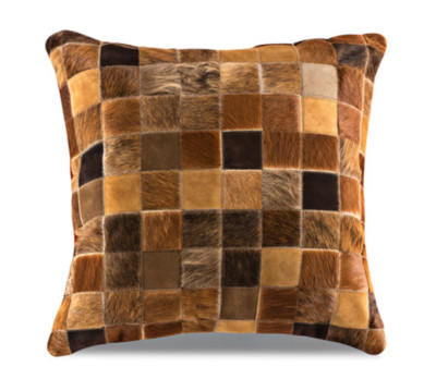 NEW SAMBA PILLOW COVER COWHIDE GALLERY 18x18. SHIPS IMMEDIATELY!