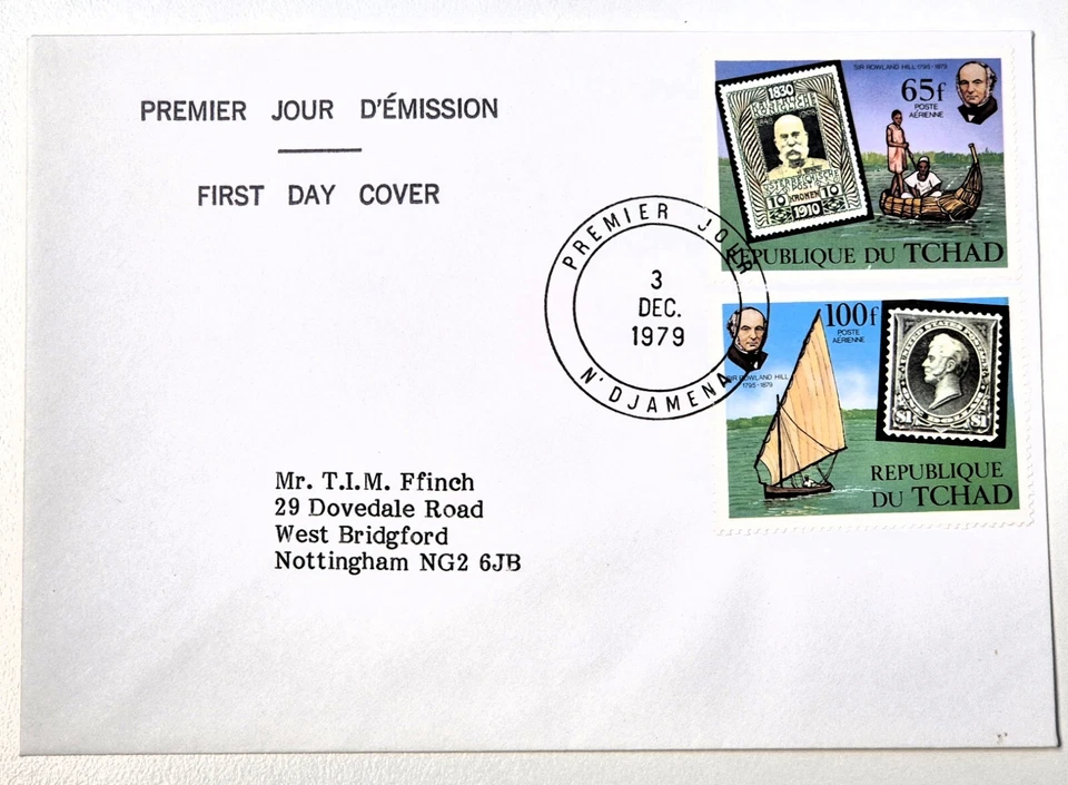 Republic of Chad First Day Cover 1979 Commemorating Sir Rowland Hill - Image 3 of 3
