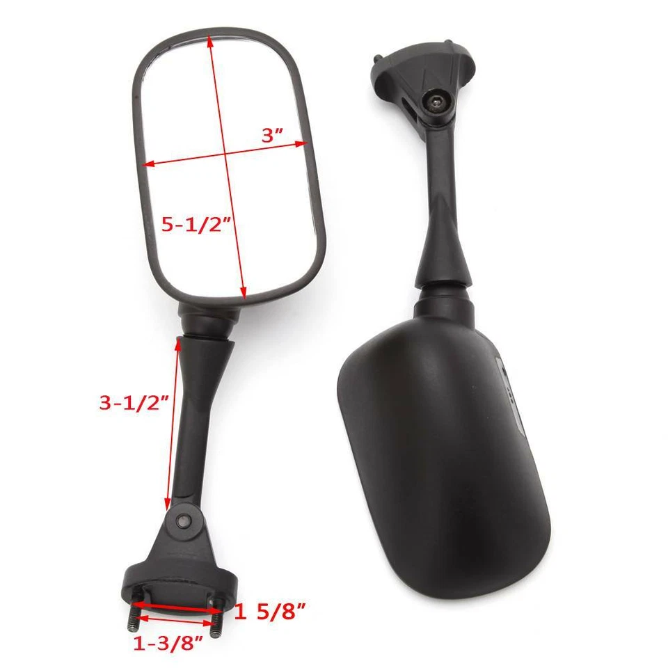 Espejos retrovisores de motocicleta para Kawasaki Ninja ZX6R ZX-6R 2005-2008 2006 2007 Foto 2 de 4