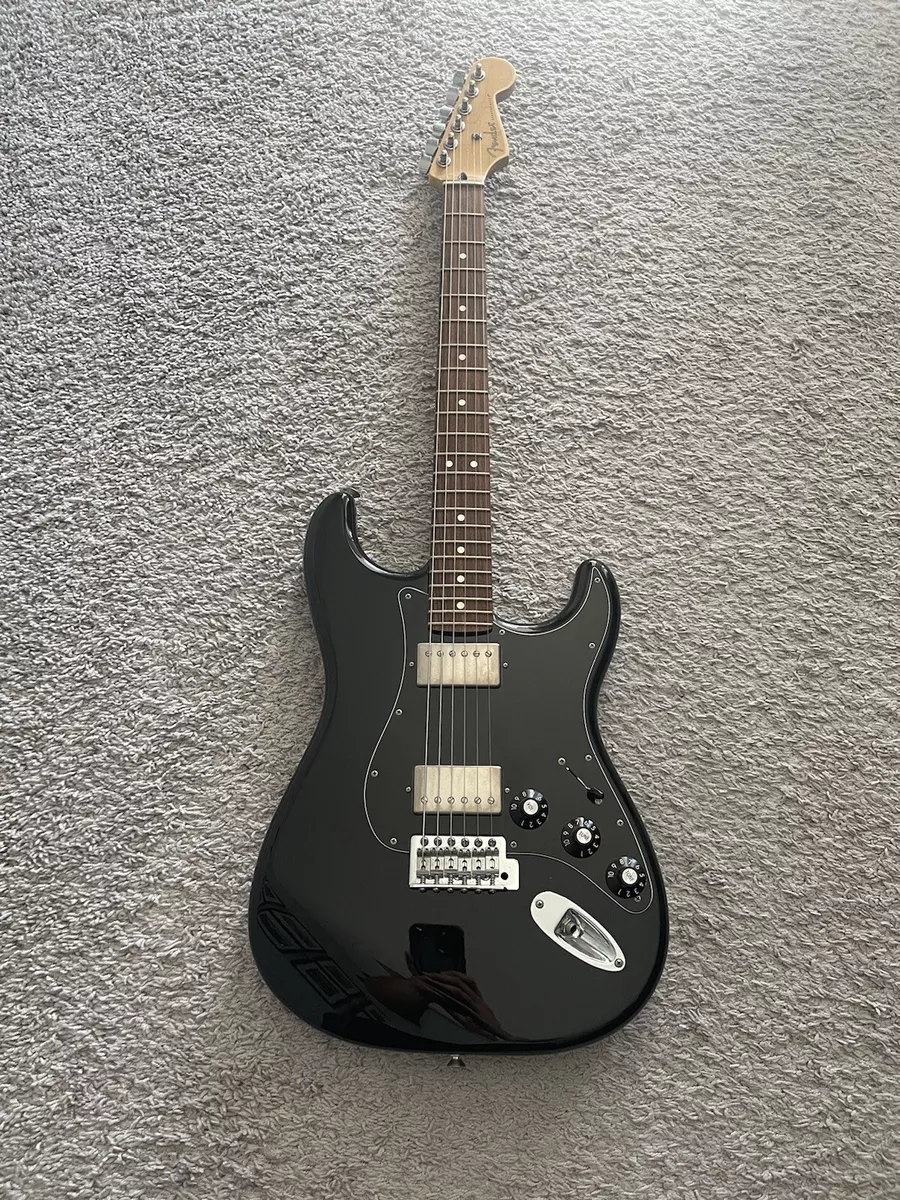 Fender Blacktop Stratocaster HH 2010 MIM Black Rosewood Fretboard Strat Guitar