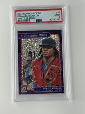 2021 Donruss Optic Ronald Acuna Jr. White Sparkle SSP Atlanta Braves PSA 9 Pop 1
