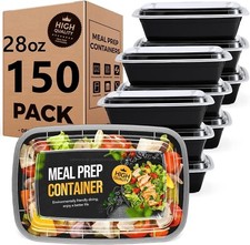 28 oz Bulk 150 Pack Takeout Food To-Go Contai...