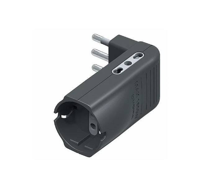 BTICINO S3616GE CST ADATTATORE CORNER 2 PRESE BIPASSO 1 PRESA TED P30 SPINA 16A