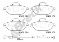 Breck BremsbeläGe Bremsbelegsatz Vorne Passend FüR Fiat 500 Ford Ka