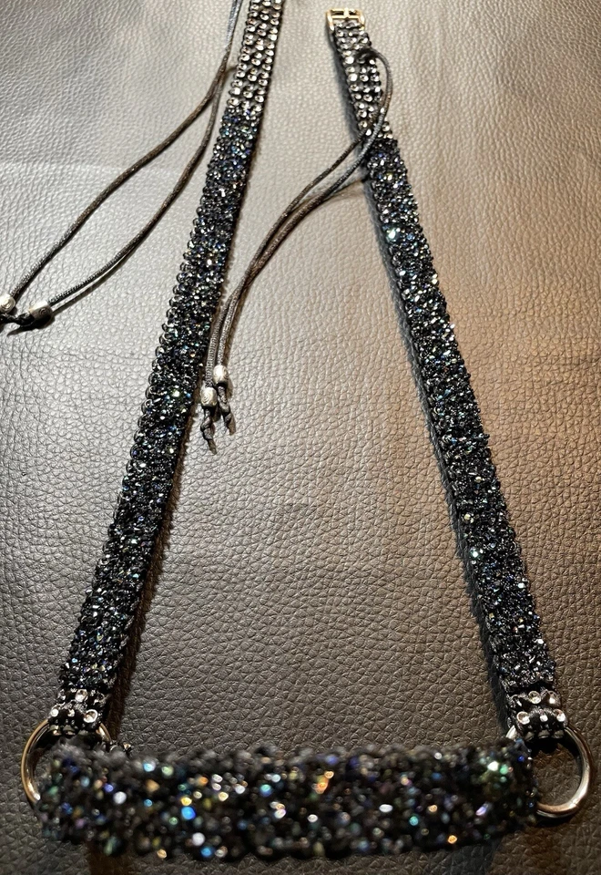 Araber Showhalfter,vorführ Halfter,Pferdeschmuck,silber/schwarz, Fohlen Mini - Bild 3 von 3