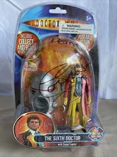 Doctor Who Sixth Dr Action Figure w Sonic Lance&K1 Giant Robot Part NEW !Signed!