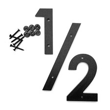 8 inch Large Modern House Numbers for outside Black plastic floating number w...