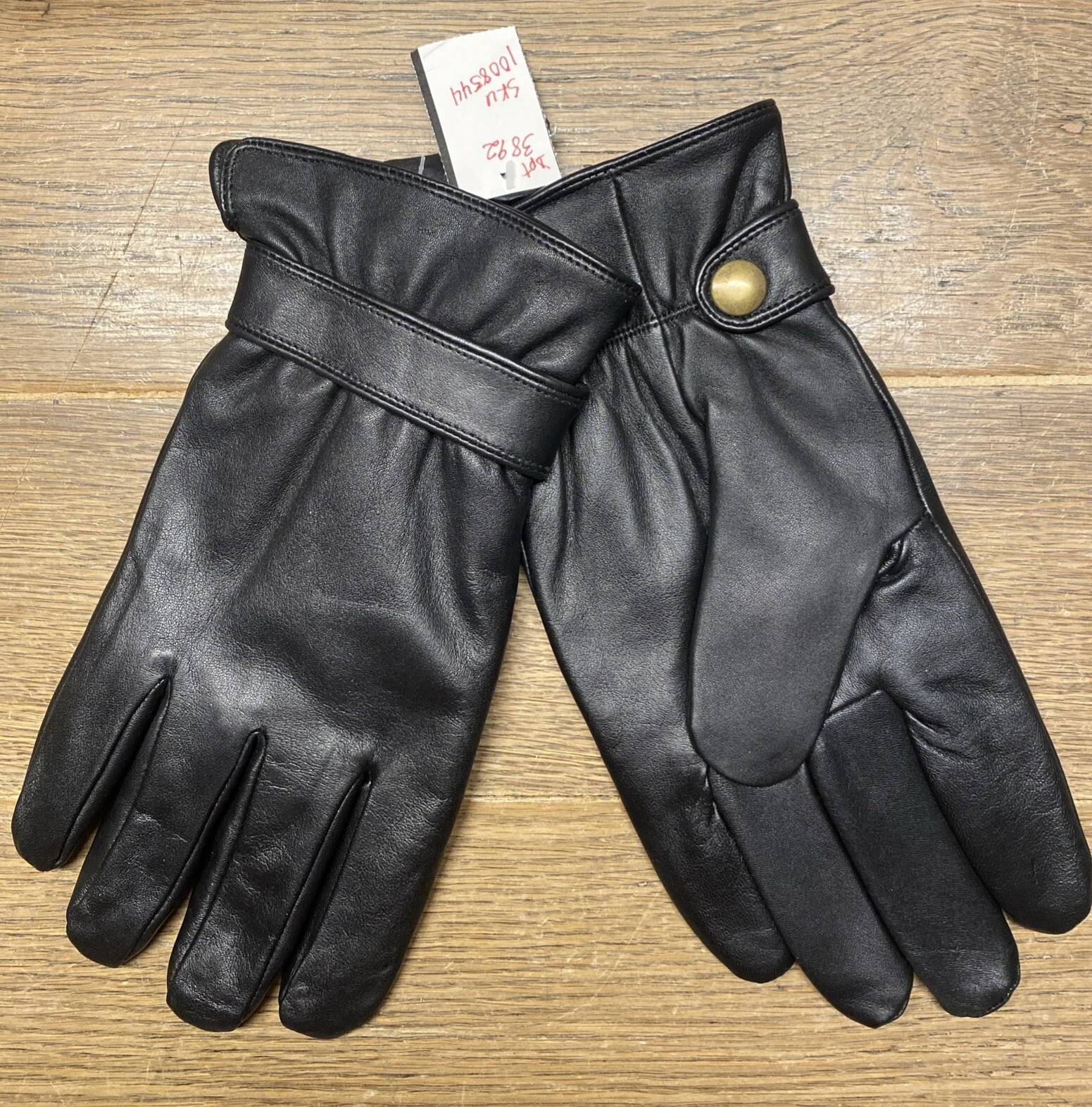 Altare Men’s Genuine Black Leather Gloves Size L NEW