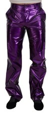 DOLCE & GABBANA Pants Purple Shining Men Casual Trousers IT44 / W30 / XS 1350usd