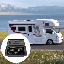 RV Außendusche Box Kit mit Duschkopf für RV Wohnwagen Wohnmobil Zubehör Schwarz