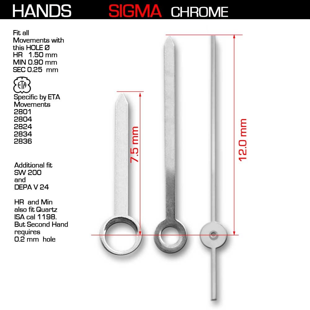 HANDS SET FOR MOVEMENT ETA 2801 2804 2824 2834 2836 SW200 SW220