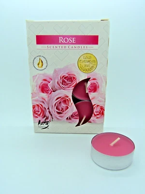 Bispol Duft Teelichter Rose 6er Pack Duftkerzen - Bild 1 von 2