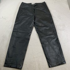 Bagatelle Womens Leather Pants Size 31 Waist Black Lined Moto Straight Leg 30.5"