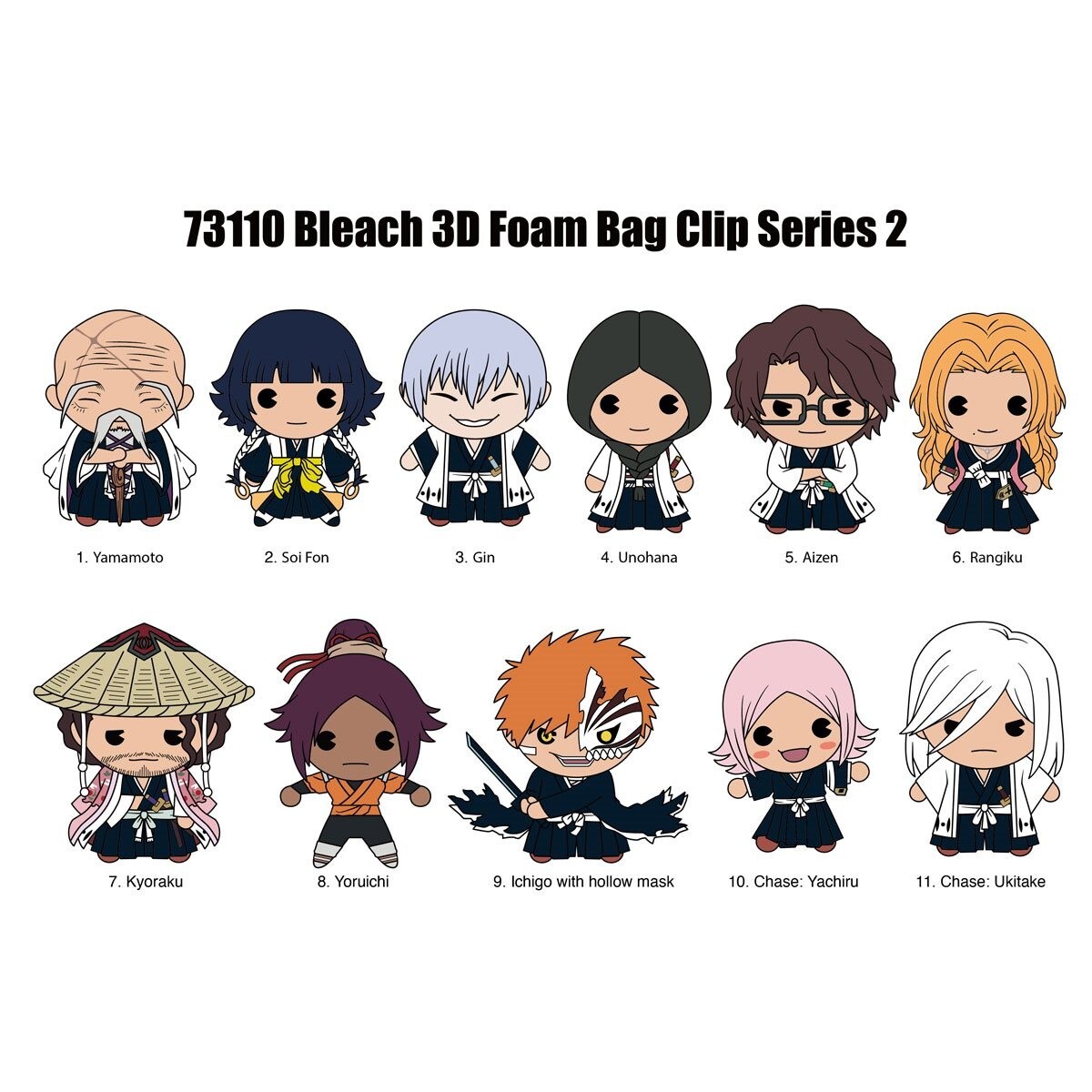 Bleach NEW * Shosuke Aizen Clip * Blind Bag Series 2 Figural Key