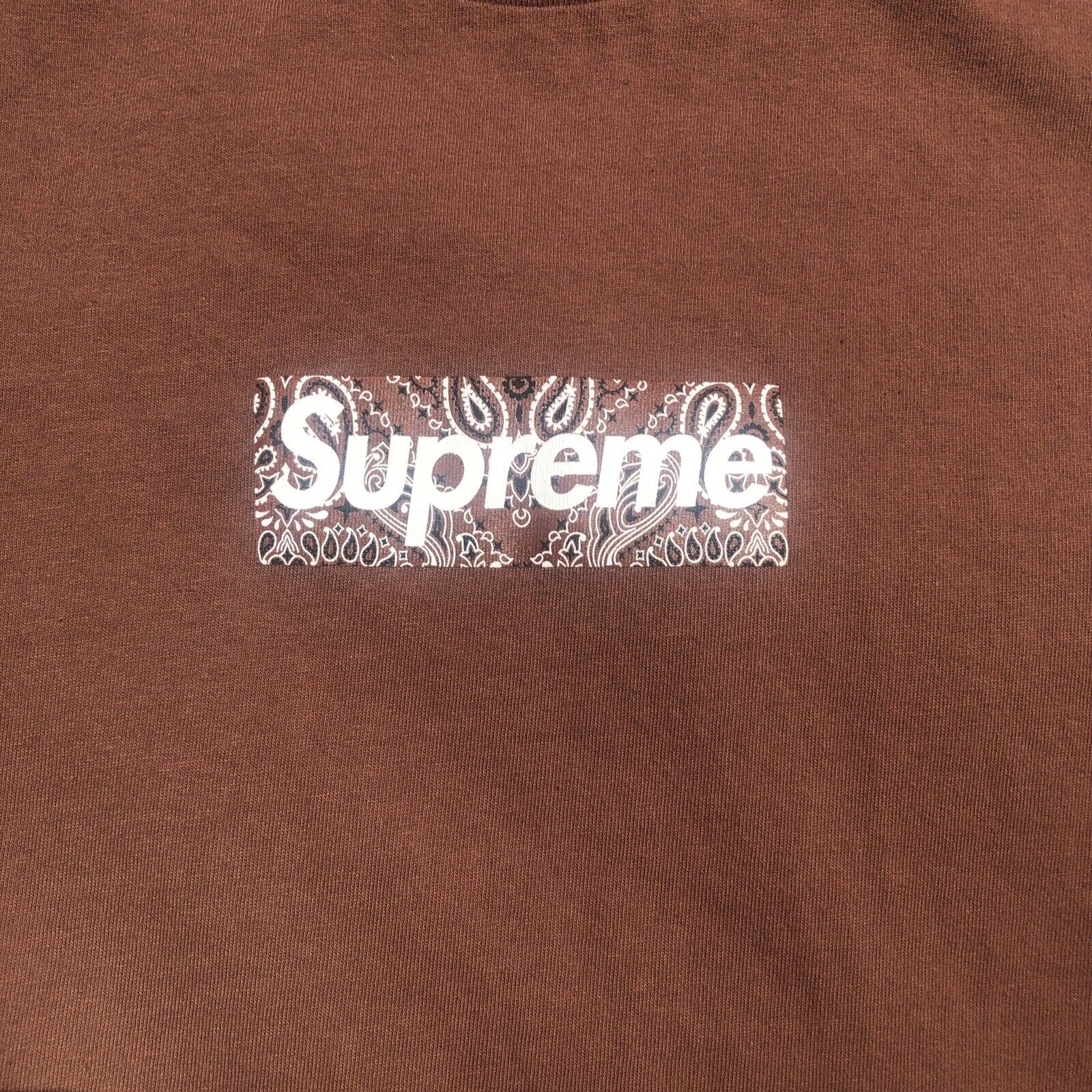 Supreme Bandana Box Logo Tee Brown - Size XL