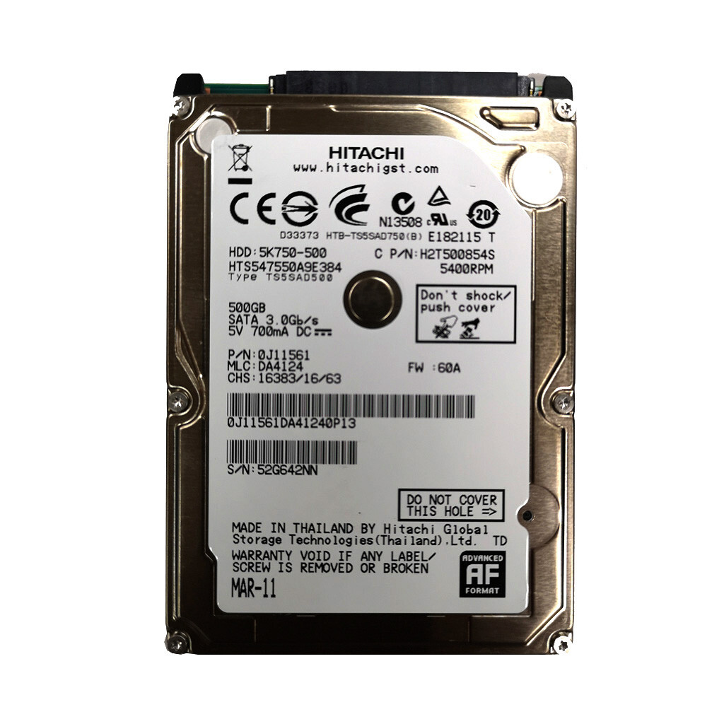 Hitachi Travelstar 5K750 500GB HTS547550A9E384 5400RPM 2.5