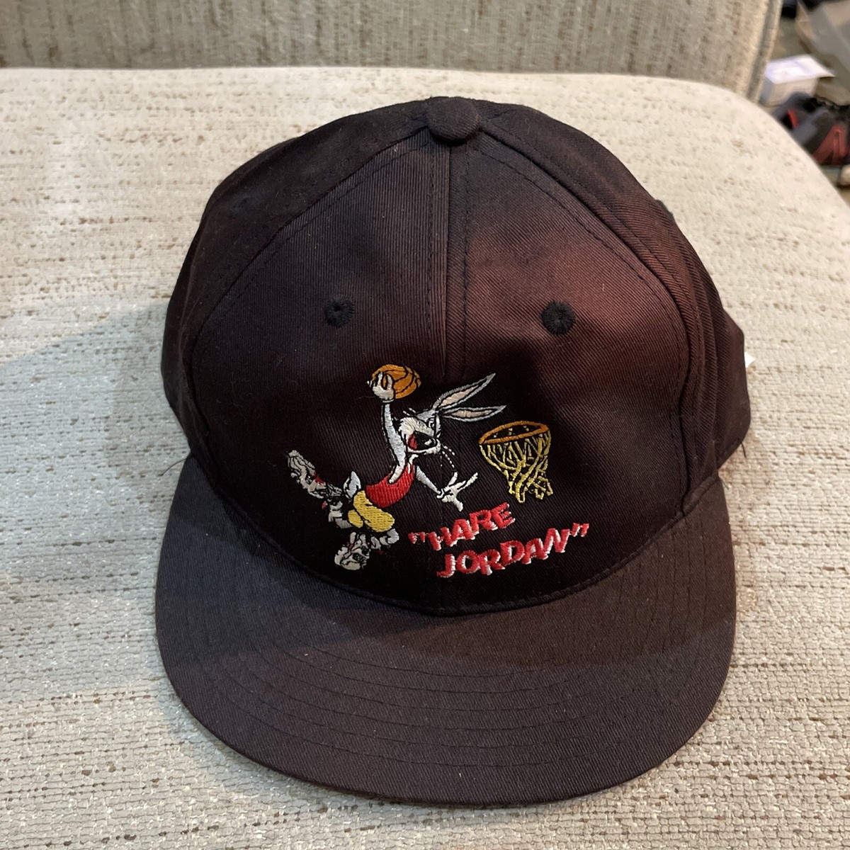 90s NIKE ルーニー・テューンズ キャップ ブラック VINTAGE NIKE HARE JORDAN Bugs Bunny Looney Tunes Hat