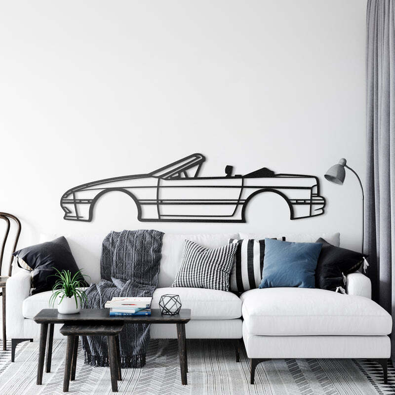 Arte de pared decoración del hogar 3D acrílico metal coche auto póster silueta EE. UU. 1990 RX-7
