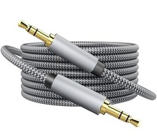 15Ft 3.5mm Auxiliary Audio Cable Nylon Braided Male to Male Audio Cable