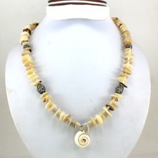 Collana conchiglia naturale madreperla pietra preziosa fatta a mano gioielli ...