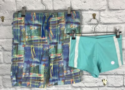 2 x Badeshorts Jungen Paket Größe 9-10 Jahre gemischte Marken C2597